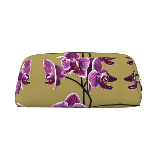 WXZYFP Schöne Orchideen. Das Federmäppchen besteht aus quernarbigem Leder (PVC), 100 % Polyester-Futter und Vollsiebdruck von WXZYFP