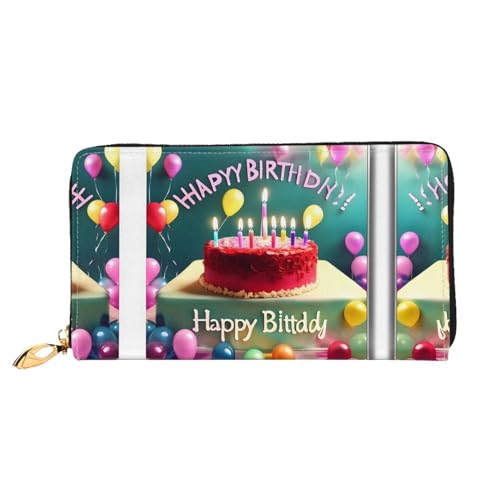 WXZYFP Schöne lange Geldbörse aus Leder, doppelseitiger Druck, Mikrofaser-Leder-Material, Unisex, wasserdicht und langlebig von WXZYFP