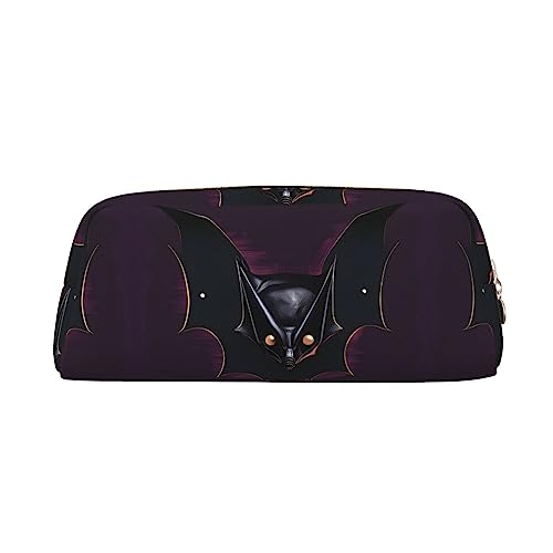 WXZYFP Schwarzer Geisterschläger. Das Federmäppchen besteht aus quernarbigem Leder (PVC), Futter aus 100 % Polyester und Vollsiebdruck von WXZYFP