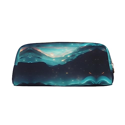 WXZYFP Science Fiction Stars: Das Federmäppchen besteht aus quernarbigem Leder (PVC), 100 % Polyester-Futter und Vollsiebdruck von WXZYFP