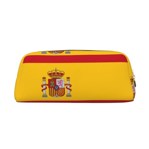 WXZYFP Spanische Flagge. Das Federmäppchen besteht aus quernarbigem Leder (PVC), Futter aus 100 % Polyester und Vollsiebdruck von WXZYFP