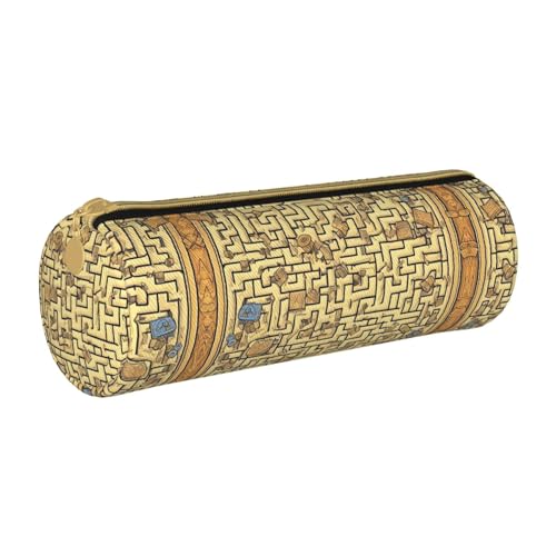 WXZYFP Treasure Maze Federmäppchen aus umweltfreundlichem genarbtem Leder, leicht und tragbar, geeignet für den täglichen Gebrauch. von WXZYFP