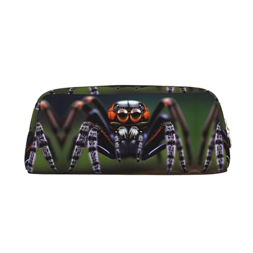 WXZYFP Tropische Regenwald-Spinnen. Das Federmäppchen ist aus genarbtem Leder (PVC), Futter aus 100 % Polyester und Vollsiebdruck von WXZYFP