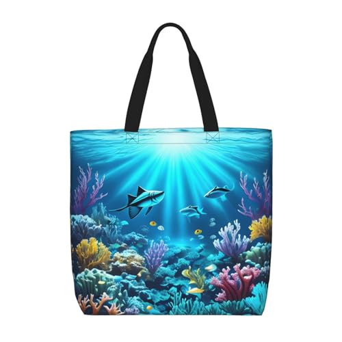 WXZYFP U-Boot-Korallenstrahlen. Es ist eine praktische Schultertasche, geeignet zum Einkaufen, Reisen und für den täglichen Gebrauch. Schwarz, Einheitsgröße von WXZYFP