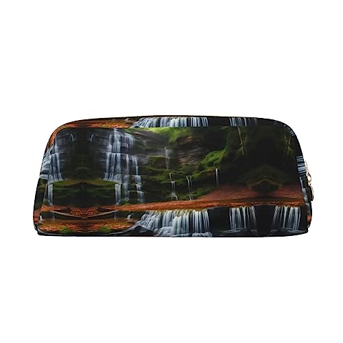 WXZYFP Wasserfallansicht: Das Federmäppchen besteht aus gekreuztem Leder (PVC), Futter aus 100 % Polyester und Vollsiebdruck von WXZYFP