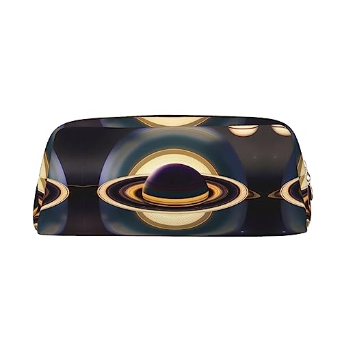 WXZYFP Wunderschöner Saturn. Das Federmäppchen ist aus gekreuztem Leder (PVC), Futter aus 100 % Polyester und Vollsiebdruck von WXZYFP
