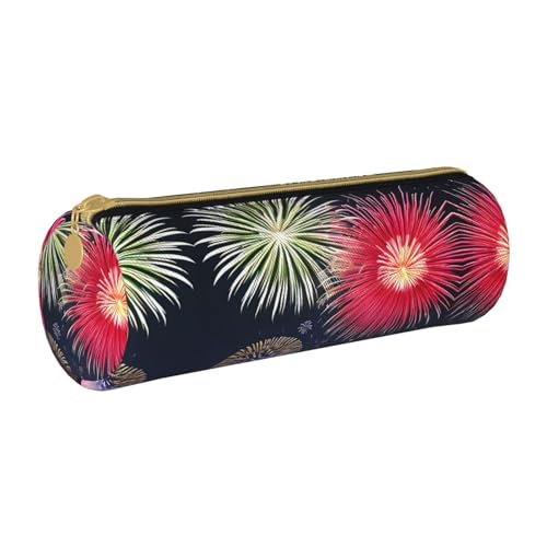 WXZYFP Wunderschönes Feuerwerk. Umweltfreundliches Federmäppchen aus genarbtem Leder, leicht und tragbar, geeignet für den täglichen Gebrauch. von WXZYFP