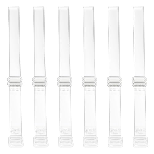 Unsichtbare Klare BH Träger, 6 Stück rutschfeste Transparent BH Schultergurte Verstellbare Durchsichtige BH-Träger Ersatz für Frauen (Breite 1 cm) von WY LIGHTING LEVEL