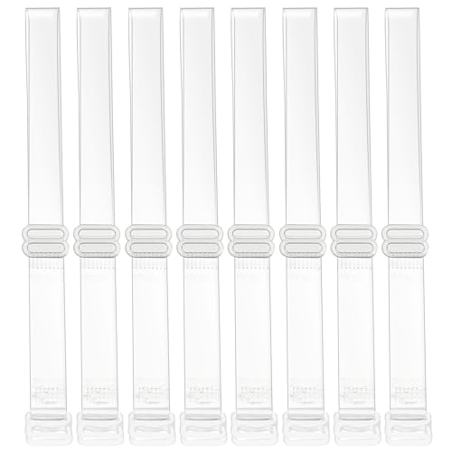 WY LIGHTING LEVEL Unsichtbare Klare BH Träger, 8 Stück rutschfeste Transparent BH Schultergurte Verstellbare Durchsichtige BH-Träger Ersatz für Frauen von WY LIGHTING LEVEL