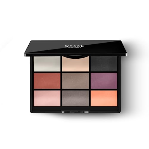 WYCON Cosmetics QUICK PALETTE EYESHADOW SATIN - Lidschatten-Palette mit Satin-Effekt, Lidschatten-Palette, mattes Make-up, 12 Farbtöne von WYCON cosmetics