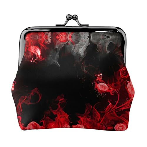 Geldbörse, abstrakter Druck, minimalistisch, leicht, für Schule und Arbeit, Pendler, Schwarz , Einheitsgröße, Münztasche von WYCZHY