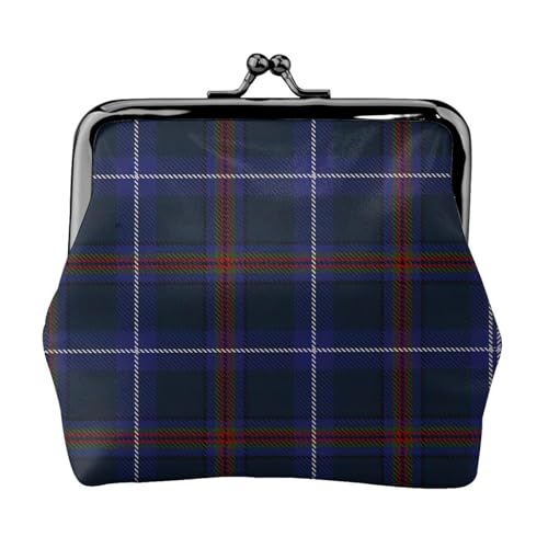 Gestreifter karierter Druck, minimalistisch, leicht, für Schule und Arbeit, Pendler, Schwarz , Einheitsgröße, Münztasche von WYCZHY