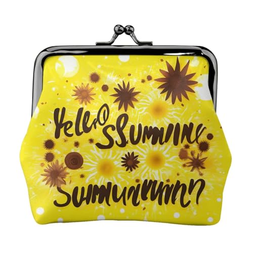 Goodlooking Hello Nice Sunshines Printing Minimalist Lightweight Wallet for School and Work Commutes, Schwarz , Einheitsgröße, Münztasche von WYCZHY
