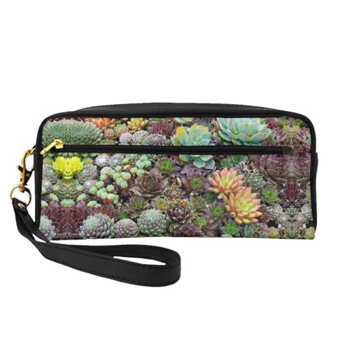 Kleine Kosmetiktasche, Sukkulenten, tragbar, niedlich, Reise-Make-up-Tasche für Damen, Make-up-Pinsel-Organizer-Tasche, Schwarz , Einheitsgröße, Kosmetiktasche Kleine Kosmetiktasche, Sukkulenten, tragbar, niedlich, Reise-Make-up-Tasche für Damen, Make-up-Pinsel-Organizer-Tasche, Schwarz , Einheitsgröße, Kosmetiktasche von WYCZHY