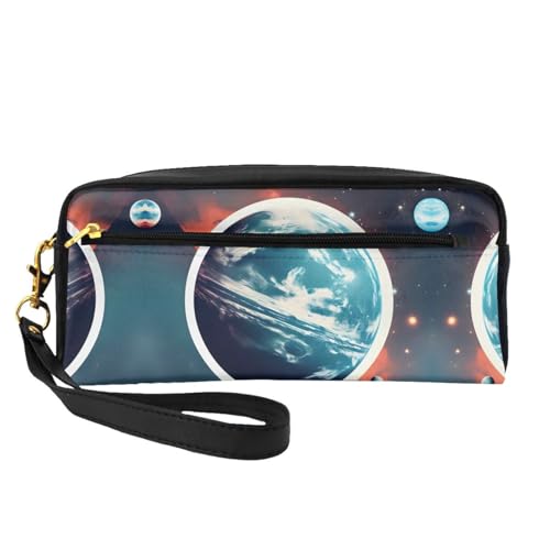 Kleine Kosmetiktasche, Weltraumplanet, Erde, tragbar, niedlich, Reise-Make-up-Tasche für Damen, Make-up-Pinsel-Organizer-Tasche, Schwarz , Einheitsgröße, Kosmetiktasche Kleine Kosmetiktasche, Weltraumplanet, Erde, tragbar, niedlich, Reise-Make-up-Tasche für Damen, Make-up-Pinsel-Organizer-Tasche, Schwarz , Einheitsgröße, Kosmetiktasche von WYCZHY