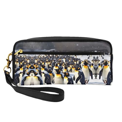Kleine Kosmetiktasche "Happy Penguins", tragbar, niedlich, Reise-Make-up-Tasche für Damen, Make-up-Pinsel-Organizer-Tasche, Schwarz , Einheitsgröße, Kosmetiktasche Kleine Kosmetiktasche "Happy Penguins", tragbar, niedlich, Reise-Make-up-Tasche für Damen, Make-up-Pinsel-Organizer-Tasche, Schwarz , Einheitsgröße, Kosmetiktasche von WYCZHY