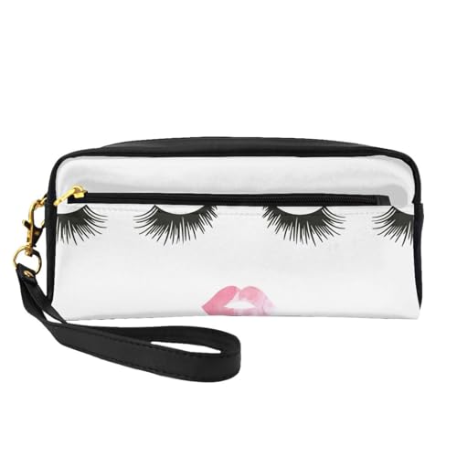 Kleine Kosmetiktasche für Wimpernlippe, tragbar, niedlich, Reise-Make-up-Tasche für Damen, Make-up-Pinsel-Organizer-Tasche, Weiß, Schwarz , Einheitsgröße, Kosmetiktasche Kleine Kosmetiktasche für Wimpernlippe, tragbar, niedlich, Reise-Make-up-Tasche für Damen, Make-up-Pinsel-Organizer-Tasche, Weiß, Schwarz , Einheitsgröße, Kosmetiktasche von WYCZHY