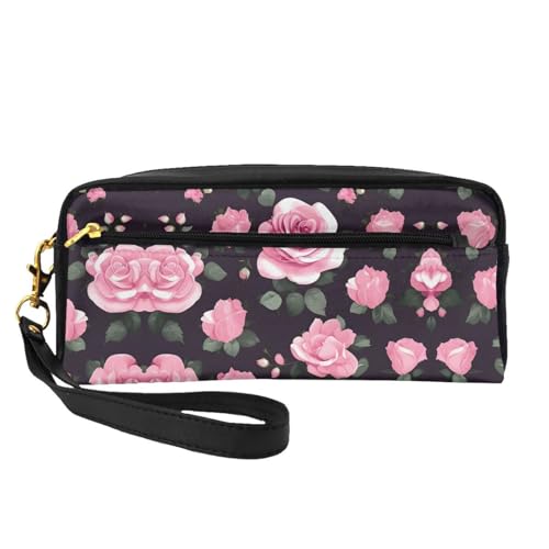 Kleine Kosmetiktasche mit Blumenmuster, Rosenrot, tragbar, niedlich, Reise-Make-up-Tasche für Damen, Make-up-Pinsel-Organizer-Tasche, Schwarz , Einheitsgröße, Kosmetiktasche Kleine Kosmetiktasche mit Blumenmuster, Rosenrot, tragbar, niedlich, Reise-Make-up-Tasche für Damen, Make-up-Pinsel-Organizer-Tasche, Schwarz , Einheitsgröße, Kosmetiktasche von WYCZHY