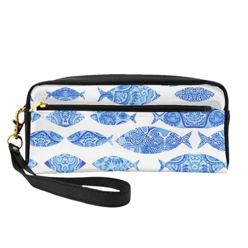 Kleine Kosmetiktasche mit Fischmalerei, tragbar, niedlich, Reise-Make-up-Tasche für Damen, Make-up-Pinsel-Organizer-Tasche, Schwarz , Einheitsgröße, Kosmetiktasche Kleine Kosmetiktasche mit Fischmalerei, tragbar, niedlich, Reise-Make-up-Tasche für Damen, Make-up-Pinsel-Organizer-Tasche, Schwarz , Einheitsgröße, Kosmetiktasche von WYCZHY