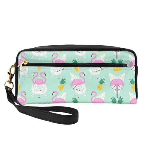 Kleine Kosmetiktasche mit Flamingo-Ananas, tragbar, niedlich, Reise-Make-up-Tasche für Damen, Make-up-Pinsel-Organizer-Tasche, Schwarz , Einheitsgröße, Kosmetiktasche Kleine Kosmetiktasche mit Flamingo-Ananas, tragbar, niedlich, Reise-Make-up-Tasche für Damen, Make-up-Pinsel-Organizer-Tasche, Schwarz , Einheitsgröße, Kosmetiktasche von WYCZHY