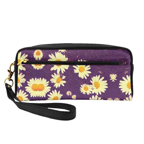 Kleine Kosmetiktasche mit Gänseblümchen, tragbar, niedlich, Reise-Make-up-Tasche für Damen, Make-up-Pinsel-Organizer-Tasche, Schwarz , Einheitsgröße, Kosmetiktasche Kleine Kosmetiktasche mit Gänseblümchen, tragbar, niedlich, Reise-Make-up-Tasche für Damen, Make-up-Pinsel-Organizer-Tasche, Schwarz , Einheitsgröße, Kosmetiktasche von WYCZHY