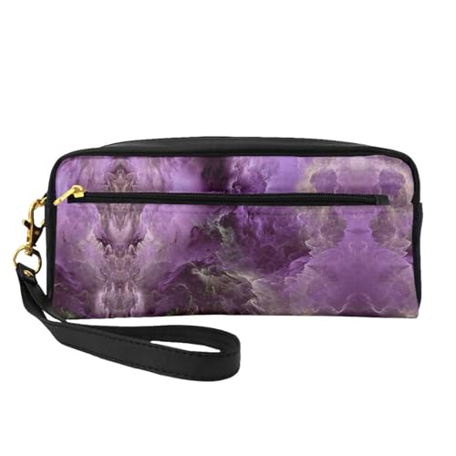 Kleine Kosmetiktasche mit Galaxiemotiv, tragbar, niedlich, Reise-Make-up-Tasche für Damen, Make-up-Pinsel-Organizer-Tasche, Schwarz , Einheitsgröße, Kosmetiktasche von WYCZHY