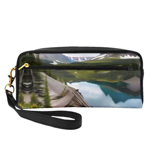 Kleine Kosmetiktasche mit Glacier National Park, tragbar, niedlich, Reise-Make-up-Tasche für Damen, Make-up-Pinsel-Organizer-Tasche, Schwarz , Einheitsgröße, Kosmetiktasche Kleine Kosmetiktasche mit Glacier National Park, tragbar, niedlich, Reise-Make-up-Tasche für Damen, Make-up-Pinsel-Organizer-Tasche, Schwarz , Einheitsgröße, Kosmetiktasche von WYCZHY