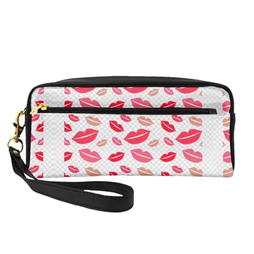 Kleine Kosmetiktasche mit Lippen, tragbar, niedlich, Reise-Make-up-Tasche für Damen, Make-up-Pinsel-Organizer-Tasche, Schwarz , Einheitsgröße, Kosmetiktasche Kleine Kosmetiktasche mit Lippen, tragbar, niedlich, Reise-Make-up-Tasche für Damen, Make-up-Pinsel-Organizer-Tasche, Schwarz , Einheitsgröße, Kosmetiktasche von WYCZHY