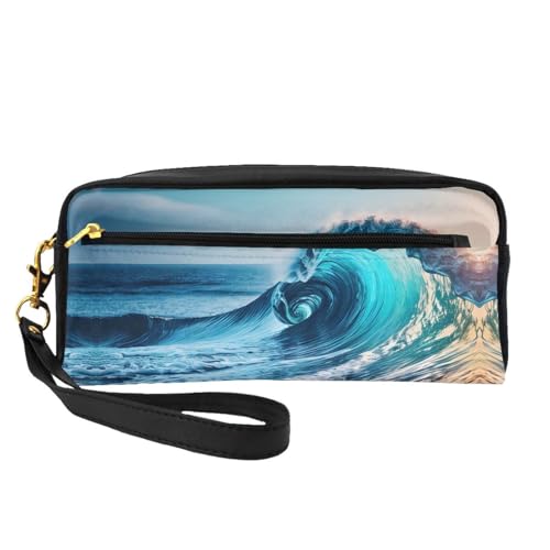 Kleine Kosmetiktasche mit Meereswelle, tragbar, niedlich, Reise-Make-up-Tasche für Damen, Make-up-Pinsel-Organizer-Tasche, Schwarz , Einheitsgröße, Kosmetiktasche Kleine Kosmetiktasche mit Meereswelle, tragbar, niedlich, Reise-Make-up-Tasche für Damen, Make-up-Pinsel-Organizer-Tasche, Schwarz , Einheitsgröße, Kosmetiktasche von WYCZHY