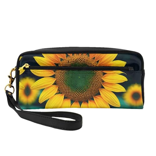Kleine Kosmetiktasche mit Regenbogen-Sonnenblume, tragbar, niedlich, Reise-Make-up-Tasche für Damen, Make-up-Pinsel-Organizer-Tasche, Schwarz , Einheitsgröße, Kosmetiktasche Kleine Kosmetiktasche mit Regenbogen-Sonnenblume, tragbar, niedlich, Reise-Make-up-Tasche für Damen, Make-up-Pinsel-Organizer-Tasche, Schwarz , Einheitsgröße, Kosmetiktasche von WYCZHY