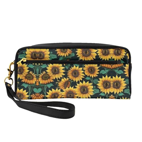 Kleine Kosmetiktasche mit Sonnenblume, tragbar, niedlich, Reise-Make-up-Tasche für Damen, Make-up-Pinsel-Organizer-Tasche, Schwarz , Einheitsgröße, Kosmetiktasche Kleine Kosmetiktasche mit Sonnenblume, tragbar, niedlich, Reise-Make-up-Tasche für Damen, Make-up-Pinsel-Organizer-Tasche, Schwarz , Einheitsgröße, Kosmetiktasche von WYCZHY