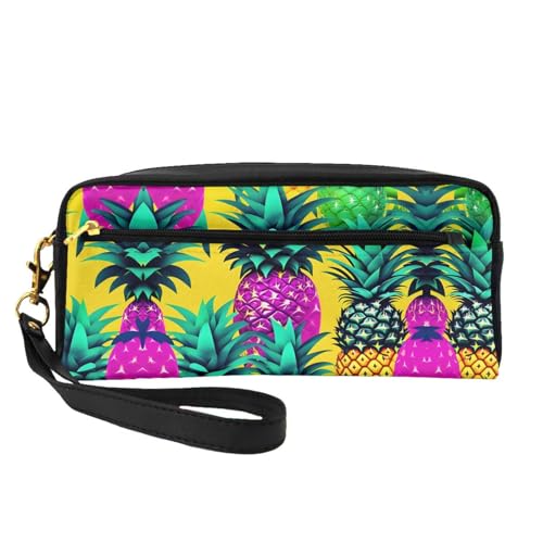 Kleine Kosmetiktasche mit bunten Ananas, tragbar, niedlich, Reise-Make-up-Tasche für Damen, Make-up-Pinsel-Organizer-Tasche, Schwarz , Einheitsgröße, Kosmetiktasche Kleine Kosmetiktasche mit bunten Ananas, tragbar, niedlich, Reise-Make-up-Tasche für Damen, Make-up-Pinsel-Organizer-Tasche, Schwarz , Einheitsgröße, Kosmetiktasche von WYCZHY