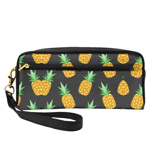 Kleine Kosmetiktasche mit gelbem Ananas, tragbar, niedlich, Reise-Make-up-Tasche für Damen, Make-up-Pinsel-Organizer-Tasche, Schwarz , Einheitsgröße, Kosmetiktasche Kleine Kosmetiktasche mit gelbem Ananas, tragbar, niedlich, Reise-Make-up-Tasche für Damen, Make-up-Pinsel-Organizer-Tasche, Schwarz , Einheitsgröße, Kosmetiktasche von WYCZHY