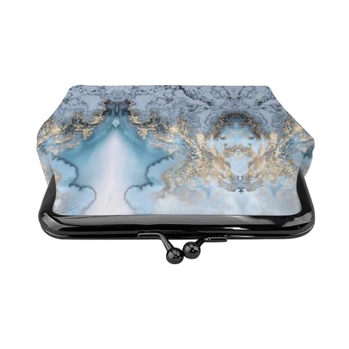 Marmor Bedruckte minimalistische leichte Geldbörse für Schule und Arbeit Pendler, Schwarz , Einheitsgröße, Münztasche von WYCZHY