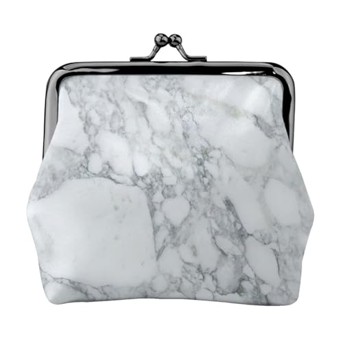 Schwarzer, strukturierter Marmordruck, minimalistisch, leicht, für Schule und Arbeit, Pendler, Schwarz , Einheitsgröße, Münztasche von WYCZHY