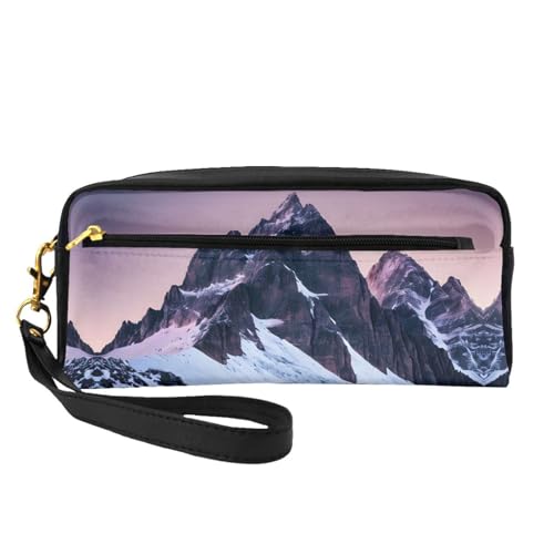 Travel Mountain kleine Kosmetiktasche, tragbar, niedlich, Reise-Make-up-Tasche für Damen, Make-up-Pinsel-Organizer-Tasche, Schwarz , Einheitsgröße, Kosmetiktasche von WYCZHY