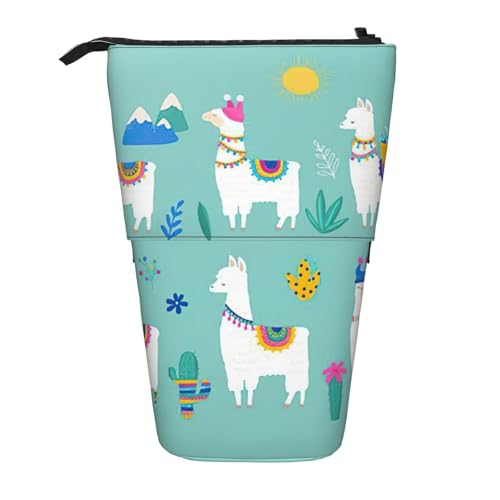 WYCZHY Alpaka-Llama, niedliches Steh-Federmäppchen, geräumige Stifteetui, Stifte-Tasche für Arbeit, Büro, Künstlerbedarf, Schwarz , Einheitsgröße, Taschen-Organizer WYCZHY Alpaka-Llama, niedliches Steh-Federmäppchen, geräumige Stifteetui, Stifte-Tasche für Arbeit, Büro, Künstlerbedarf, Schwarz , Einheitsgröße, Taschen-Organizer von WYCZHY