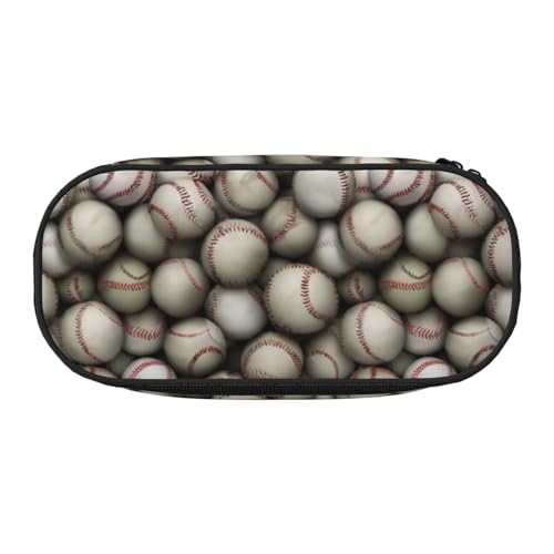 WYCZHY Baseball-Federmäppchen mit hoher Kapazität, Federmäppchen, Organizer, Federmäppchen, ästhetisches Zubehör für Erwachsene, Schwarz , Einheitsgröße, Taschen-Organizer von WYCZHY