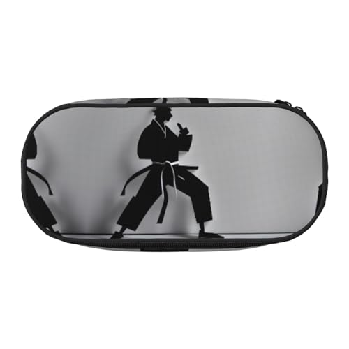 WYCZHY Beeindruckendes Karate-Federmäppchen für Herren, hohe Kapazität, Federmäppchen, Organizer, Federmäppchen, ästhetisches Zubehör für Erwachsene, Schwarz , Einheitsgröße, Taschen-Organizer von WYCZHY