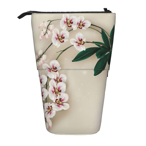 WYCZHY Bell Orchid niedliches Stand-Federmäppchen, geräumige Bleistiftbeutel, Stifte-Tasche für Arbeit, Büro, Künstlerbedarf, Schwarz , Einheitsgröße, Taschen-Organizer WYCZHY Bell Orchid niedliches Stand-Federmäppchen, geräumige Bleistiftbeutel, Stifte-Tasche für Arbeit, Büro, Künstlerbedarf, Schwarz , Einheitsgröße, Taschen-Organizer von WYCZHY