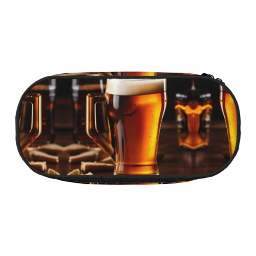 WYCZHY Bier-Federmäppchen, Federmäppchen, Organizer, Federmäppchen, ästhetisches Zubehör für Erwachsene, Schwarz , Einheitsgröße, Taschen-Organizer von WYCZHY