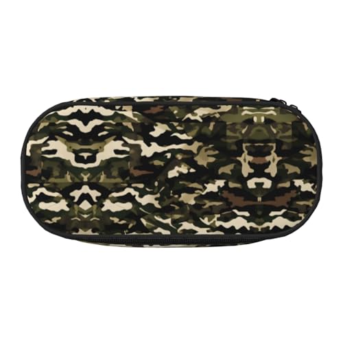 WYCZHY Camo Federmäppchen, hohe Kapazität, Federmäppchen, Organizer, Stifteetui, ästhetisches Zubehör für Erwachsene, Schwarz , Einheitsgröße, Taschen-Organizer von WYCZHY