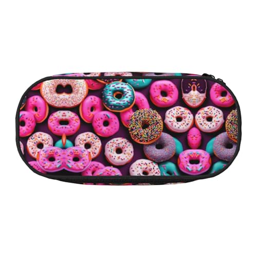 WYCZHY Donut Federmäppchen mit hoher Kapazität, Federmäppchen, Organizer, Federmäppchen, ästhetisches Zubehör für Erwachsene, Schwarz , Einheitsgröße, Taschen-Organizer von WYCZHY