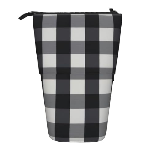 WYCZHY Federmäppchen, 1 niedliches Steh-Federmäppchen, geräumiges Federmäppchen, Stifte-Tasche für Arbeit, Büro, Künstler, Schwarz und Weiß, Schwarz , Einheitsgröße, Taschen-Organizer WYCZHY Federmäppchen, 1 niedliches Steh-Federmäppchen, geräumiges Federmäppchen, Stifte-Tasche für Arbeit, Büro, Künstler, Schwarz und Weiß, Schwarz , Einheitsgröße, Taschen-Organizer von WYCZHY