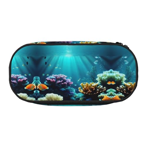 WYCZHY Federmäppchen, Unterwasserlandschaft, hohe Kapazität, Federmäppchen, Organizer, Federmäppchen, ästhetisches Zubehör für Erwachsene, Schwarz , Einheitsgröße, Taschen-Organizer von WYCZHY