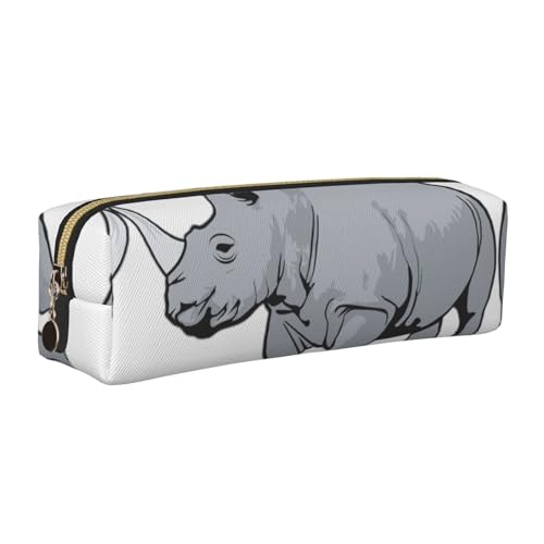 WYCZHY Federmäppchen aus Leder mit Tierdruck, für Studenten, Marker, große Kapazität, Tasche für Schule, Schreibwarenwerkzeug, gold, Einheitsgröße, Kosmetiktasche von WYCZHY