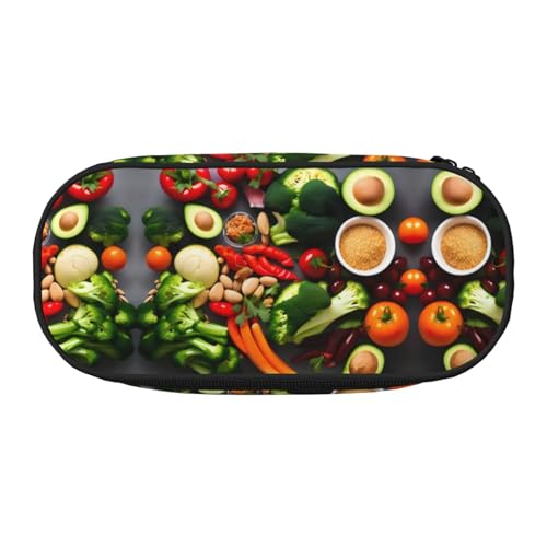 WYCZHY Federmäppchen für gesunde Lebensmittel, hohe Kapazität, Federmäppchen, Organizer, Federmäppchen, ästhetisches Zubehör für Erwachsene, Schwarz , Einheitsgröße, Taschen-Organizer von WYCZHY