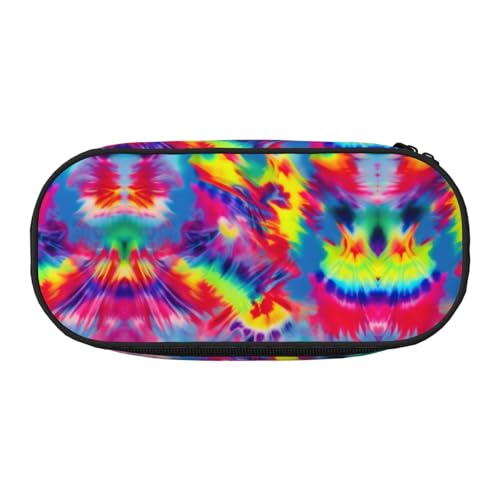 WYCZHY Federmäppchen mit Batikmuster, hohe Kapazität, Federmäppchen, Organizer, Federmäppchen, ästhetisches Zubehör für Erwachsene, Schwarz , Einheitsgröße, Taschen-Organizer von WYCZHY