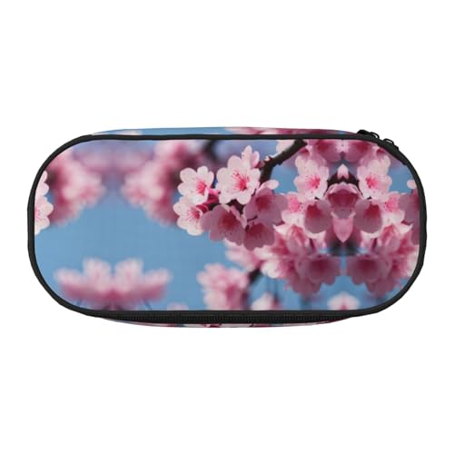 WYCZHY Federmäppchen mit Kirschblüten, hohe Kapazität, Federmäppchen, Organizer, Stifteetui, ästhetisches Zubehör für Erwachsene, Schwarz , Einheitsgröße, Taschen-Organizer von WYCZHY