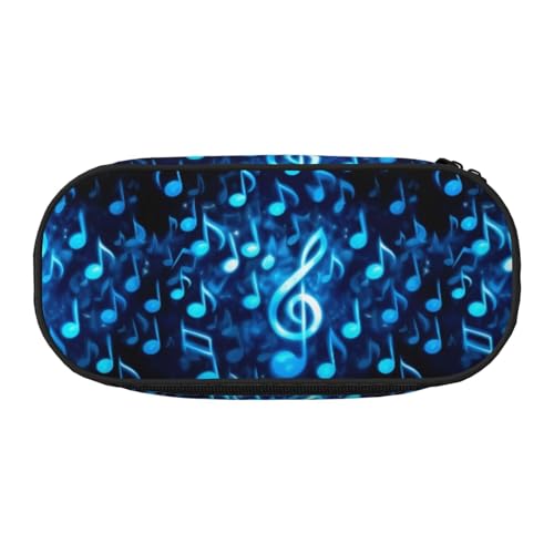 WYCZHY Federmäppchen mit Musiknoten, hohe Kapazität, Federmäppchen, Organizer, Federmäppchen, ästhetisches Zubehör für Erwachsene, Schwarz , Einheitsgröße, Taschen-Organizer von WYCZHY